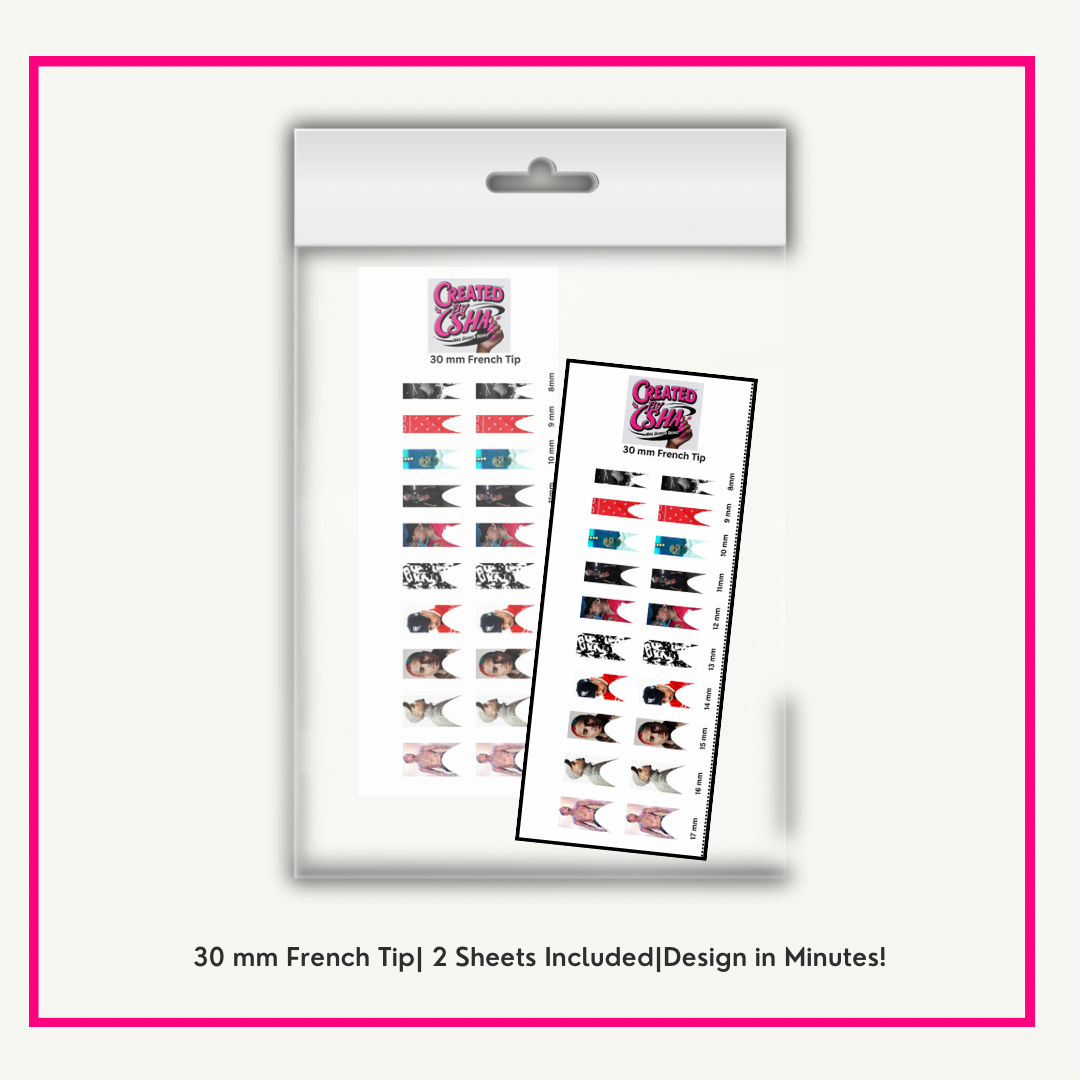 Celebrity Inspired Water Slide Nail Decals – Cute Nail Art Stickers for DIY Designs