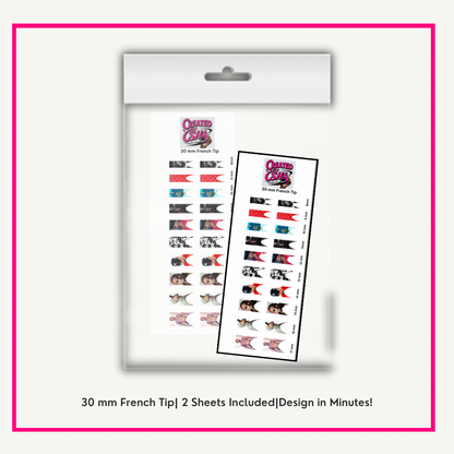 Celebrity Inspired Water Slide Nail Decals – Cute Nail Art Stickers for DIY Designs