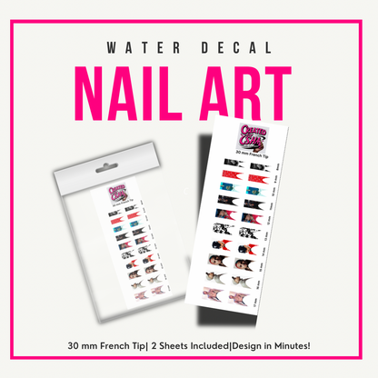 This is a photo of water decal nail art of Chris Brown for DIY nails
