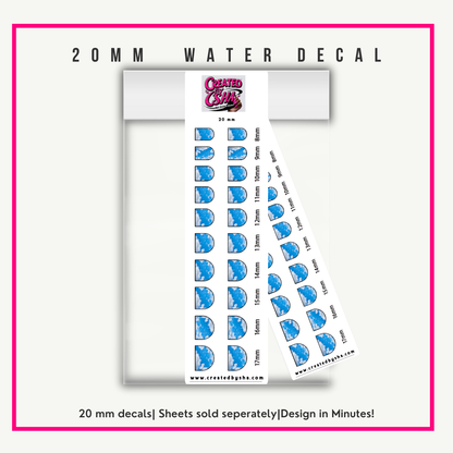 20 mm Water Slide Nail Decals – Easy Apply Nail Art Stickers, Instant Nail Design