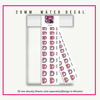 20 mm Water Slide Nail Decals – Easy Apply Nail Art Stickers, Instant Nail Design