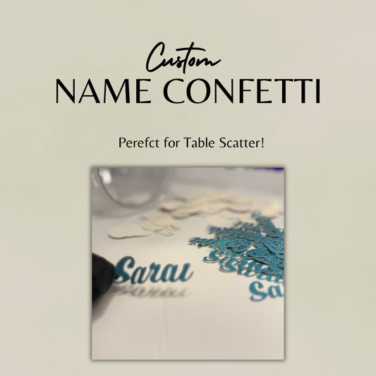 Custom Glitter Name Confetti – Personalized Table Scatter for Birthday Parties, Weddings, and Anniversaries